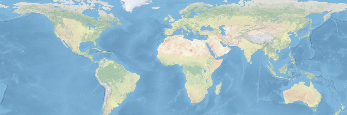 World relief map